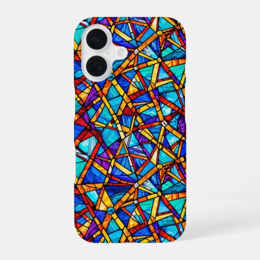 Abstraktes geometrisches Muster 22 - iPhone Case 16 Hülle (Rückseite)