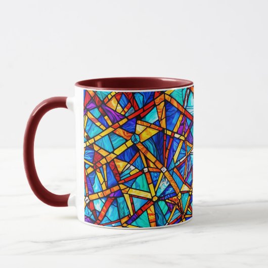 Abstraktes geometrisches Muster 22 - Kaffee-Tasse Tasse (Links)