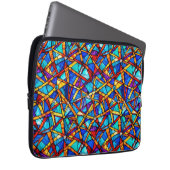 Abstraktes geometrisches Muster 22 - Laptop-Sieb Laptopschutzhülle (Vorne Rechts)