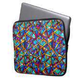 Abstraktes geometrisches Muster 22 - Laptop-Sieb Laptopschutzhülle (Vorderseite Links)