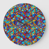 Abstraktes geometrisches Muster 22 - Uhr (Vorderseite)