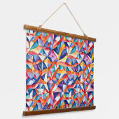 Abstraktes geometrisches Muster 23 - Wandtapeten Wandteppich Mit Holzrahmen (Gewinkelt)