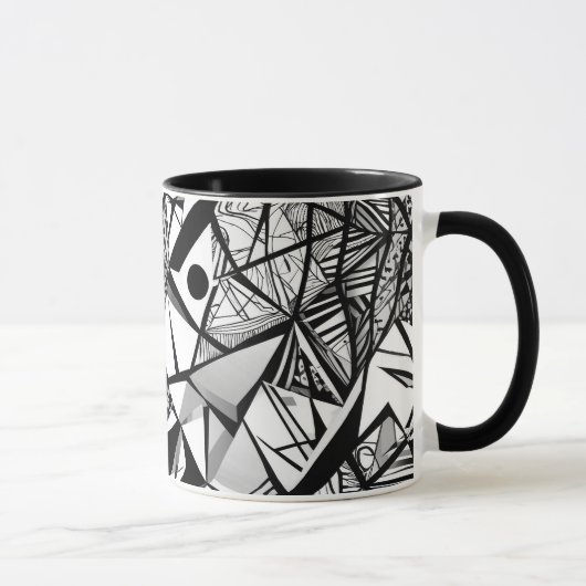 Abstraktes geometrisches Muster 24 - Kaffee-Tasse Tasse (Rechts)