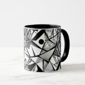 Abstraktes geometrisches Muster 24 - Kaffee-Tasse Tasse (VorderseiteRechts)
