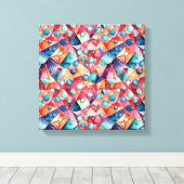 Abstraktes geometrisches Muster 29 - Canvas Print Leinwanddruck (Insitu (Holzboden))