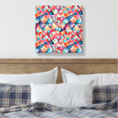 Abstraktes geometrisches Muster 29 - Canvas Print Leinwanddruck (Insitu (Schlafzimmer))