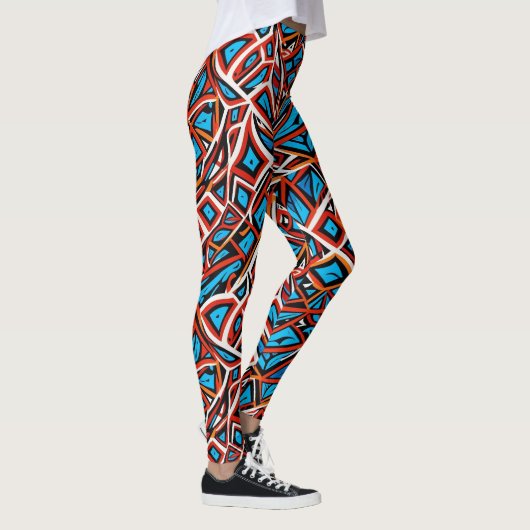 Abstraktes geometrisches Muster 31 - Leggings (Rechts)