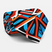 Abstraktes geometrisches Muster 31 - Nacktleder Krawatte (Gerollt)