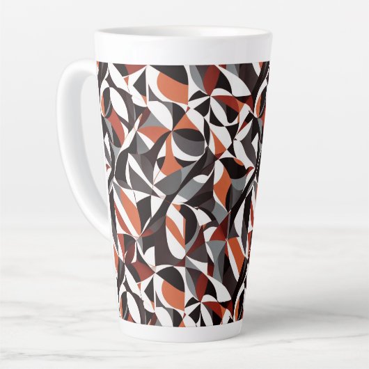 Abstraktes geometrisches Muster 32 - Latte-Tasse Milchtasse (Linke Ecke)