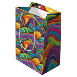 Abstraktes geometrisches Muster 34 - Geschenktasch Mittlere Geschenktüte