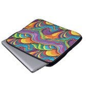 Abstraktes geometrisches Muster 34 - Laptop-Sieb Laptopschutzhülle (Vorne Knopf)