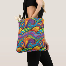 Abstraktes geometrisches Muster 34 - Totbeutel Tasche