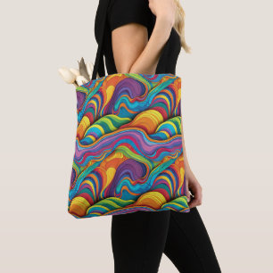 Abstraktes geometrisches Muster 34 - Totbeutel Tasche