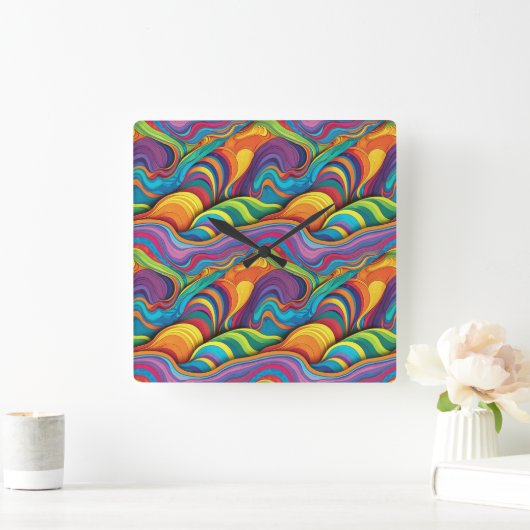 Abstraktes geometrisches Muster 34 - Uhr (Zuhause)