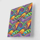 Abstraktes geometrisches Muster 34 - Uhr (Winkel)