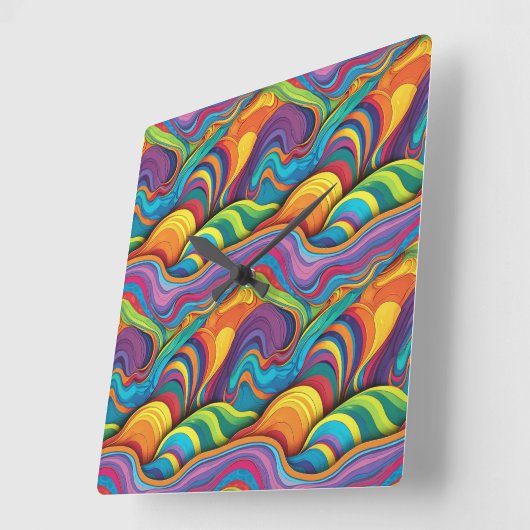 Abstraktes geometrisches Muster 34 - Uhr (Winkel)