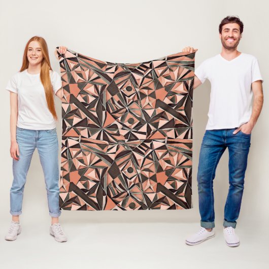 Abstraktes geometrisches Muster 39 - Fleece Blanke (Beispiel)