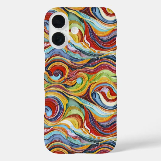Abstraktes geometrisches Muster 39 mit welligen Li Case-Mate iPhone Hülle (Rückseite)