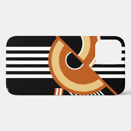 Abstraktes geometrisches Muster auf schwarz. Vinta Case-Mate iPhone Hülle (Rückseite (Horizontal))