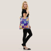 Abstraktes geometrisches Muster aus einfachen Form Tasche (Am Model)