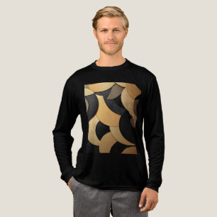Abstraktes geometrisches Muster aus Gold und Schwa Tri-Blend Shirt