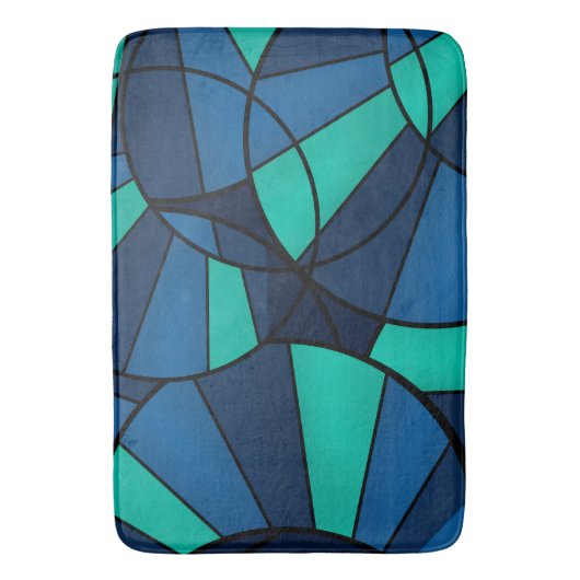 Abstraktes geometrisches Muster Badematte (Vorderseite Vertikal)