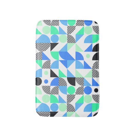 Abstraktes geometrisches Muster Badematte (Vorderseite Vertikal)