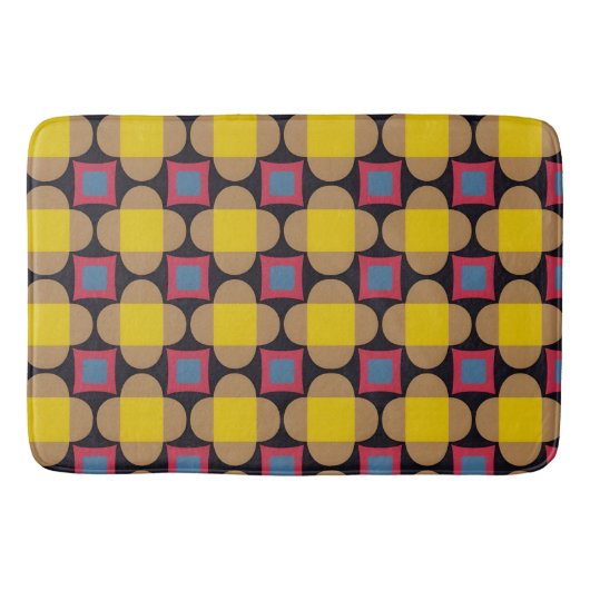 Abstraktes geometrisches Muster Badematte (Vorderseite)