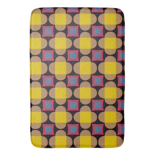 Abstraktes geometrisches Muster Badematte (Vorderseite Vertikal)