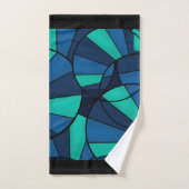 Abstraktes geometrisches Muster Badhandtuch Set (Handtuch)