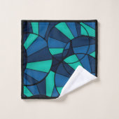 Abstraktes geometrisches Muster Badhandtuch Set (Waschlappen)