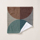 Abstraktes geometrisches Muster. Badhandtuch Set (Waschlappen)