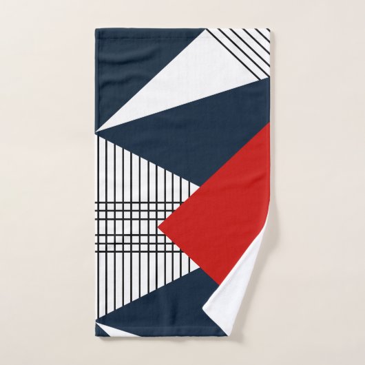 Abstraktes geometrisches Muster Badhandtuch Set (Handtuch)