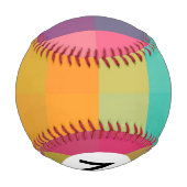 Abstraktes geometrisches Muster Baseball (Rückseite)