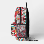 Abstraktes geometrisches Muster Bedruckter Rucksack (Rechts)