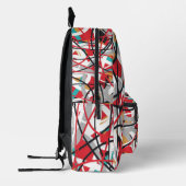 Abstraktes geometrisches Muster Bedruckter Rucksack (Links)