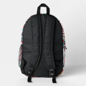 Abstraktes geometrisches Muster Bedruckter Rucksack (Rückseite)