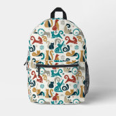 Abstraktes geometrisches Muster Bedruckter Rucksack (Vorderseite)