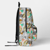 Abstraktes geometrisches Muster Bedruckter Rucksack (Links)