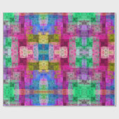 Abstraktes geometrisches Muster, blau, rosa, moder Geschenkpapier (Flach)