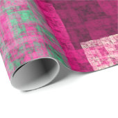 Abstraktes geometrisches Muster, blau, rosa, moder Geschenkpapier (Rolleneckpunkt)