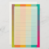 Abstraktes geometrisches Muster Briefpapier (Vorne/Hinten)