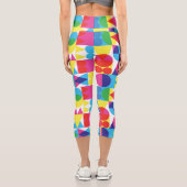Abstraktes geometrisches Muster. Capri Leggings (Rückseite)