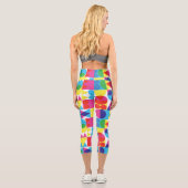 Abstraktes geometrisches Muster. Capri Leggings (Rückseite)