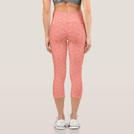 Abstraktes geometrisches Muster Capri Leggings