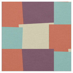 Abstraktes geometrisches Muster der Retro-Farbe #4 Stoff