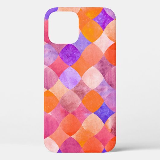 Abstraktes geometrisches Muster des Glitzer Case-Mate iPhone Hülle (Rückseite)