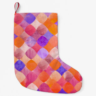 Abstraktes geometrisches Muster des Glitzer Kleiner Weihnachtsstrumpf