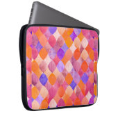 Abstraktes geometrisches Muster des Glitzer Laptopschutzhülle (Vorne Rechts)