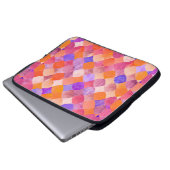 Abstraktes geometrisches Muster des Glitzer Laptopschutzhülle (Vorne Knopf)